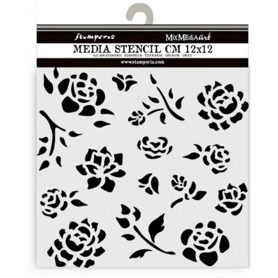 Stamperia Timeless Thick Stencil - Buds Pattern