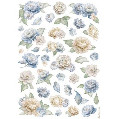 Stamperia Timeless - Roses and Blue Flowers Pattern