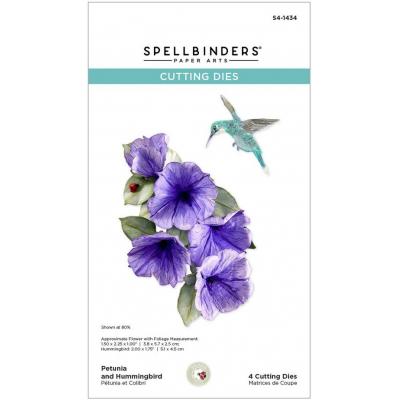 Spellbinders Paper Arts Etched Dies - Petunia and Hummingbird