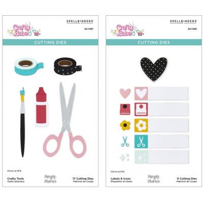 Spellbinders Paper Arts Etched Dies - Crafty Babe with Simple Stories Bundle