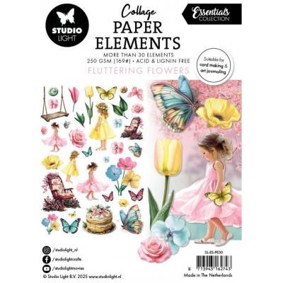 Studio Light Fluttering Flowers - Collage Paper Elements