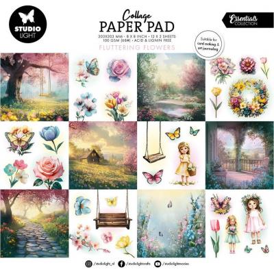Studio Light Fluttering Flowers - Collage Paper Pad