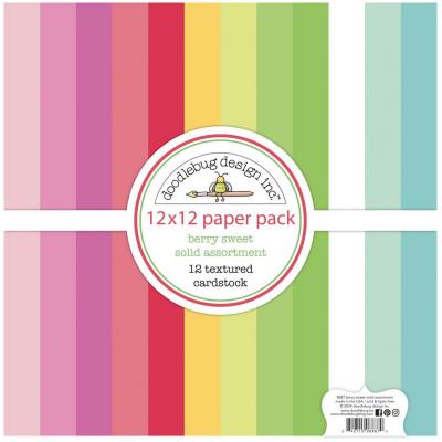 Doodlebug Design Berry Sweet - Solid Assortment