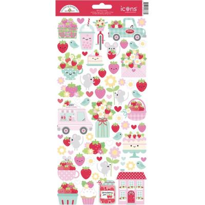 Doodlebug Design Berry Sweet - Icons Stickers