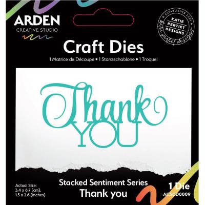 Arden Creative Studio Sentiment Series Craft Dies Stacked - Thank You
