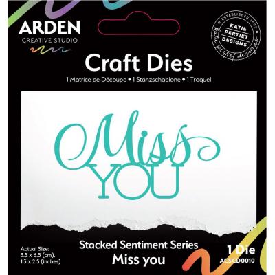 Arden Creative Studio Sentiment Series Craft Dies Stacked - Miss You