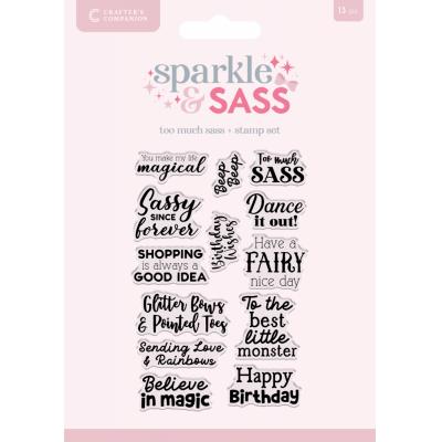 Crafter's Companion Sparkle & Sass Stempel - Too Much Sass Sentiments