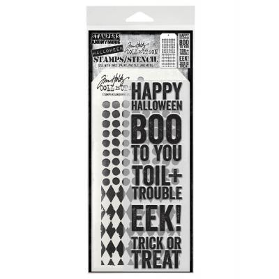 tampers Anonymous Mixed Media Tim Holtz Stempel + Schablone - Bold Frights