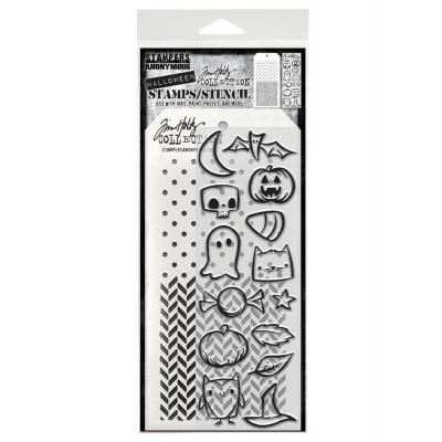 tampers Anonymous Mixed Media Tim Holtz Stempel + Schablone - Tiny Frights