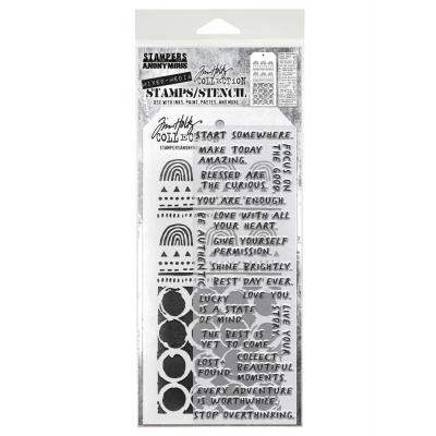tampers Anonymous Mixed Media Tim Holtz Stempel + Schablone - Mixed Media #62