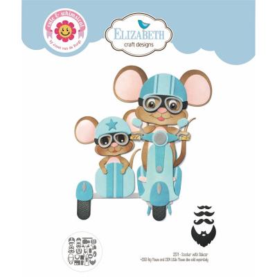 Elizabeth Craft Designs Good Times Dies - Scooter With Sidecar
