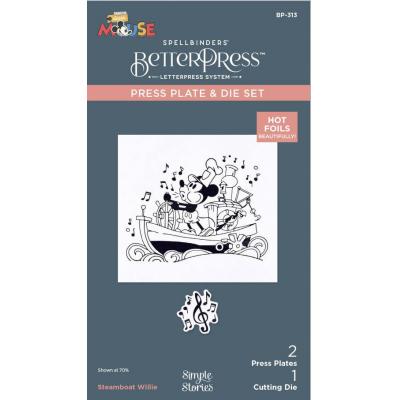 Spellbinders Paper Arts Press Plate & Die Set - Steamboat Willie