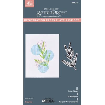 Spellbinders Paper Arts Press Plate & Die Set - Growing