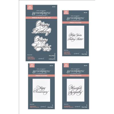 Spellbinders Paper Arts Press Plates & Die Set - Happy Everything Bundle