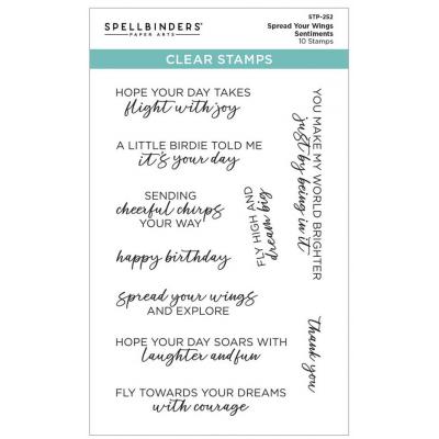 Spellbinders Paper Arts Stempel - Spread Your Wings Sentiments