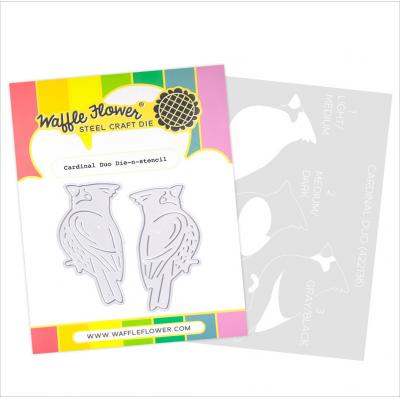 Waffle Flower Die-n-Stencil - Cardinal