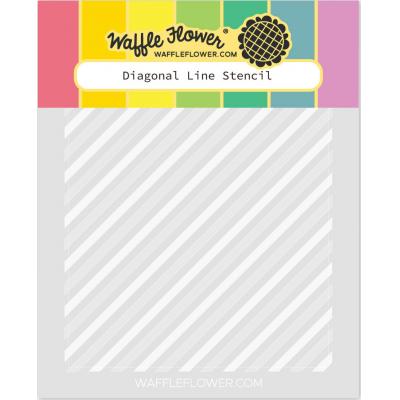 Waffle Flower Stencil - Diagonal Line