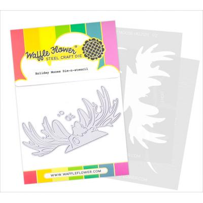 Waffle Flower Die-n-stencil - Holiday Moose
