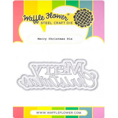 Waffle Flower Die - Merry Christmas