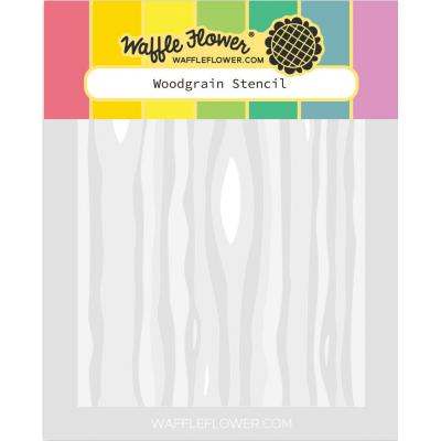 Waffle Flower Stencil - Woodgrain