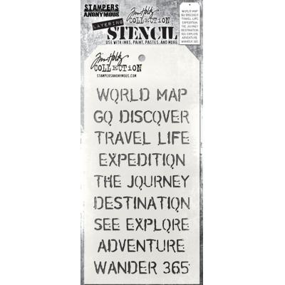 Stampers Anonymous Tim Holtz Stencil - Traveler