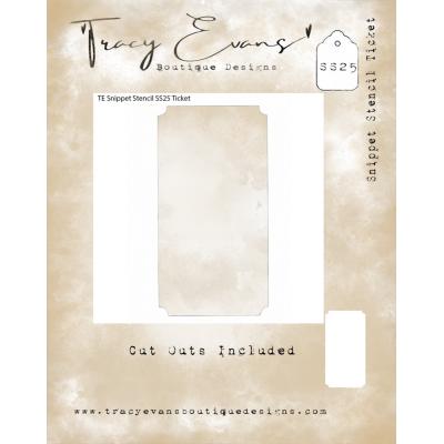 Tracy Evans Stencil - Ticket