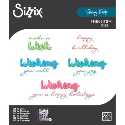 Sizzix Stacey Park Thinlits Die - Take Two's Wish Sentiment