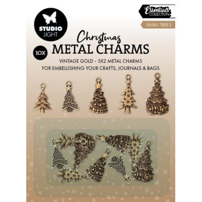 StudioLight Metal Charms - Xmas Trees