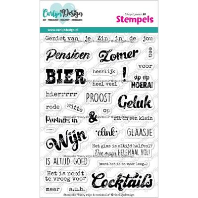 CarlijnDesign Stempel - Bier, Wijn & Cocktails (NL)