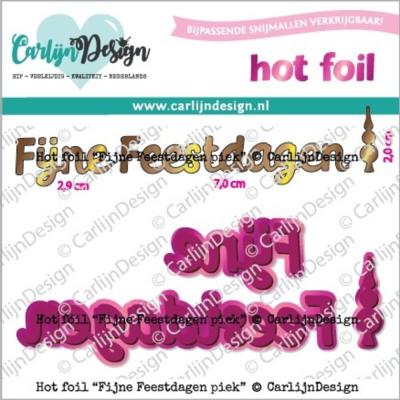 CarlijnDesign Hot Foil Plate - Fijne Feestdagen Piek (NL)