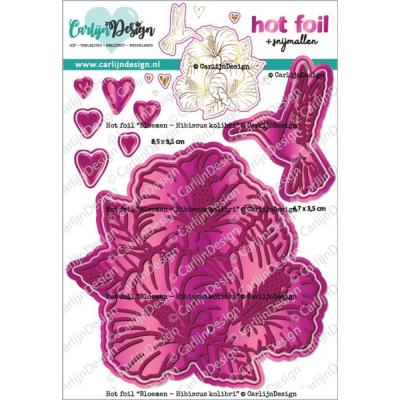CarlijnDesign Hot Foil Plate - Hibiscus & Kolibri