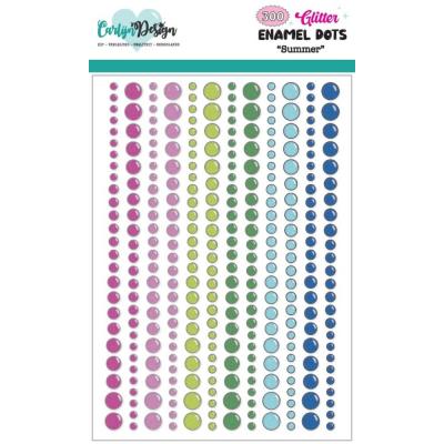 CarlijnDesign Glitter Enamel Dots - Summer