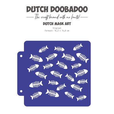 Dutch Doobadoo Waves Of The Sea Mask Art Stencil - Visgraat