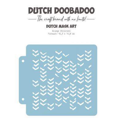 Dutch Doobadoo Waves Of The Sea Mask Art Stencil - Grunge Chrevrons