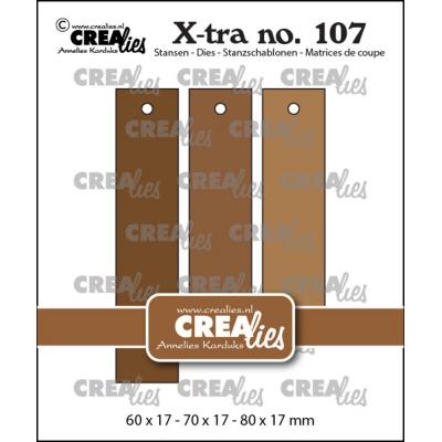 Crealies X-tra  Cutting Dies - Straight Tags Smooth
