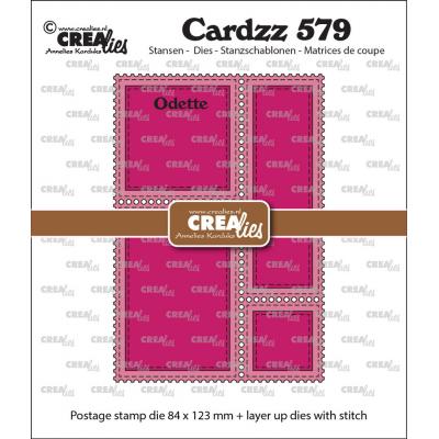 Crealies Cutting Dies - Postage Stamp Frame Rectangular Odette