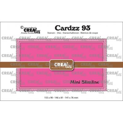 Crealies Cutting Dies - Mini Slimline With Postage Stamp Border