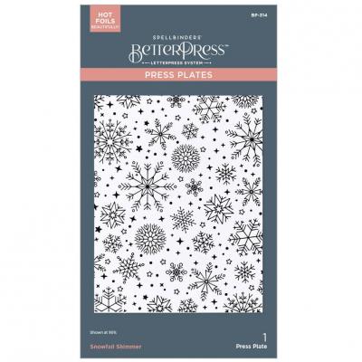 Spellbinders Wonderland BetterPress Plate - Snowfall Shimmer