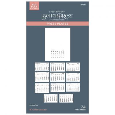 Spellbinders Wonderland BetterPress Plates - DIY 2026 Calendar
