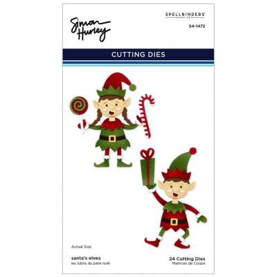 Spellbinders North Pole Friends Etched Dies - Santa's Elves