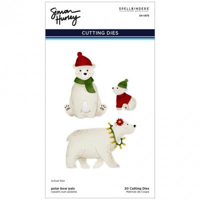 Spellbinders North Pole Friends Etched Dies - Polar Bear Pals