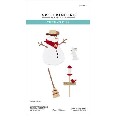 Spellbinders Country Christmas Etched Dies - Country Snowman
