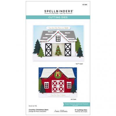 Spellbinders Country Christmas Etched Dies - Barn