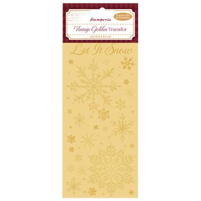 Stamperia Vintage Golden Transfer - Let It Snow