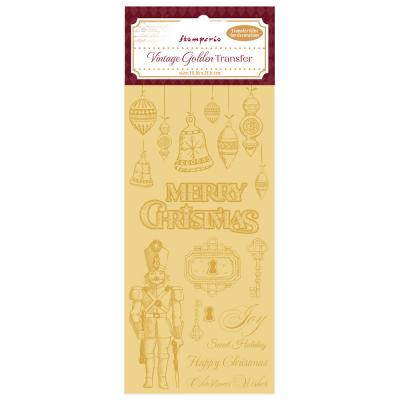 Stamperia Vintage Golden Transfer - Merry Christmas