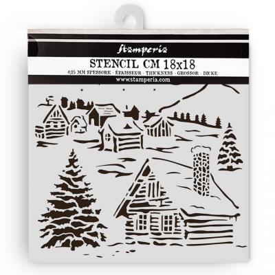 Stamperia The Owl's House Thick Stencil - Cottage
