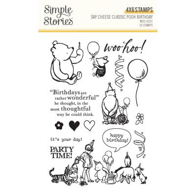 Simple Stories Say Cheese Classic Pooh Birthday Stempel - Woo Hoo!