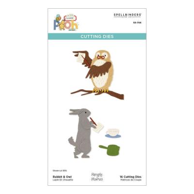 Spellbinders Say Cheese Classic Pooh Birthday Etched Dies - Rabbit & Owl