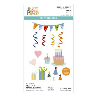 Spellbinders Say Cheese Classic Pooh Birthday Etched Dies - Accessories