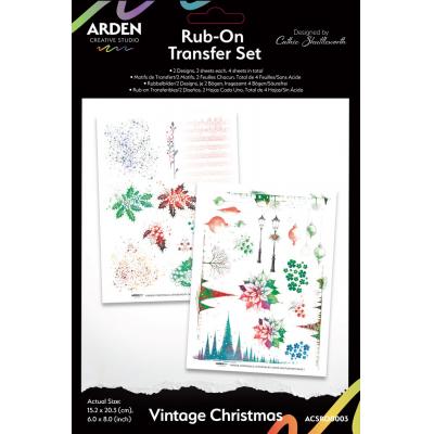 Arden Creative Studio Vintage Christmas -  Rub-On Transfer Set